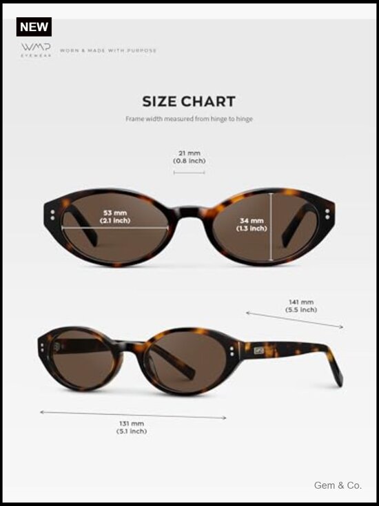 Women\'s Oval Sunglasses Slim 90s-Inspired Retro Style